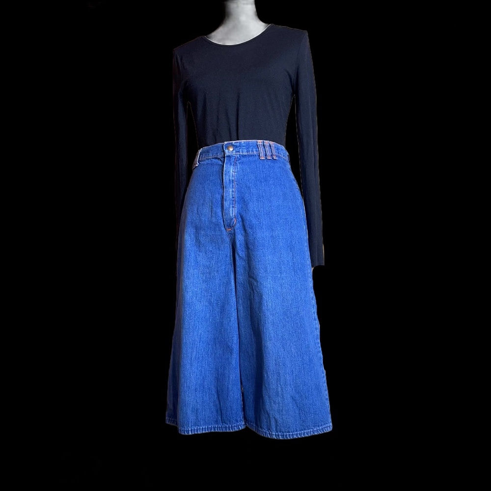 LIGHT-WEGHT DENIM WIDE LEG CULOTTES